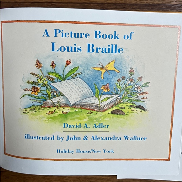 A Picture Book Of Louis Braille • David A. Adler • 1997 • Holiday House •HC Book - Picture 7 of 9